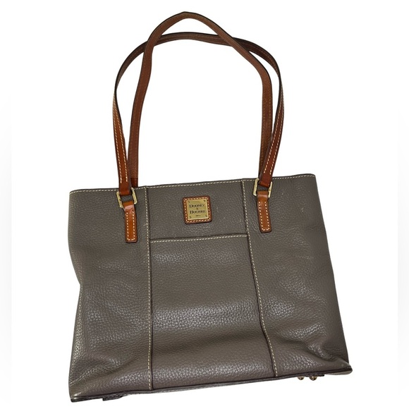 Dooney & Bourke Pebble Grain Small Lexington Shopper Tote in Elephant - Picture 1 of 16